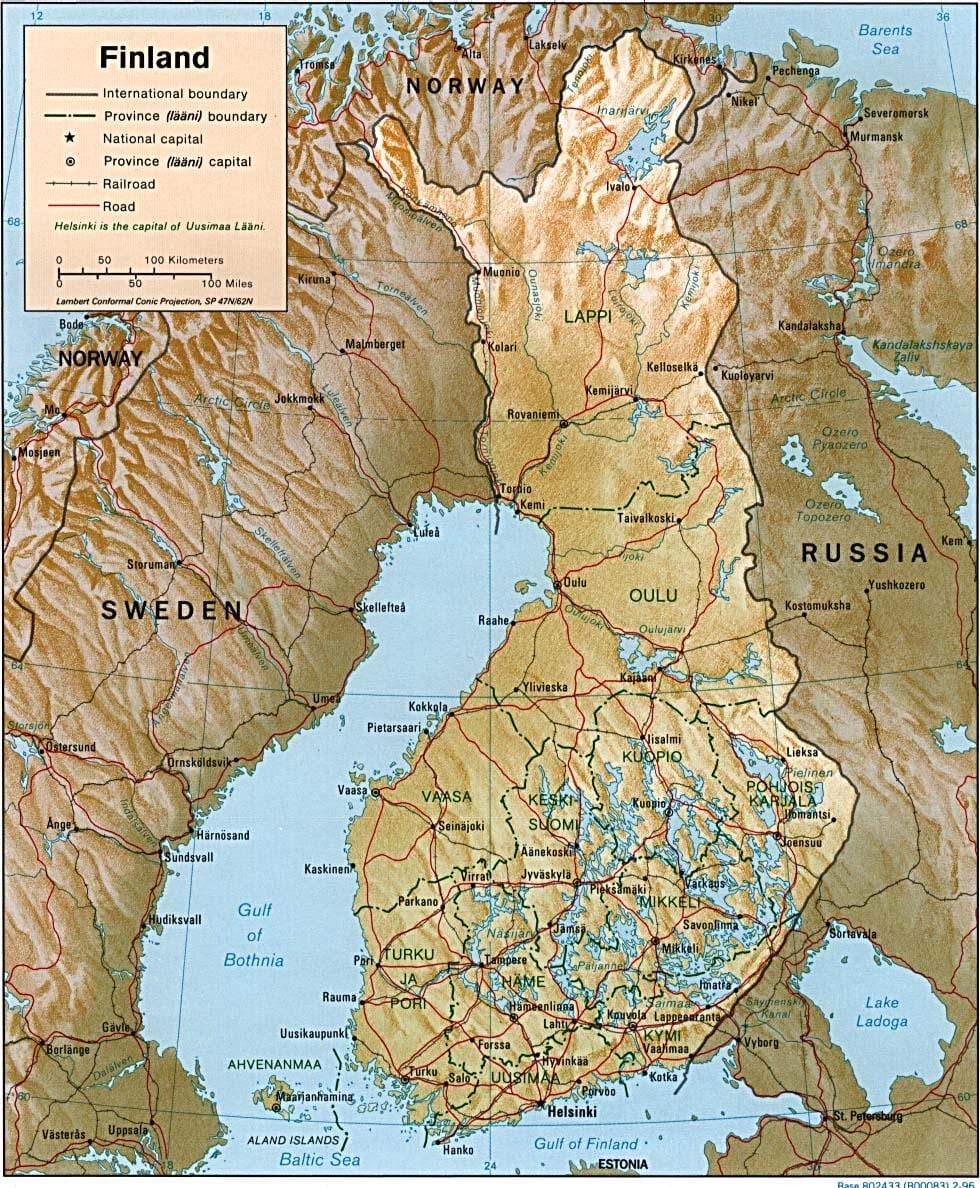 Зураг Финлянд байр зүйн
