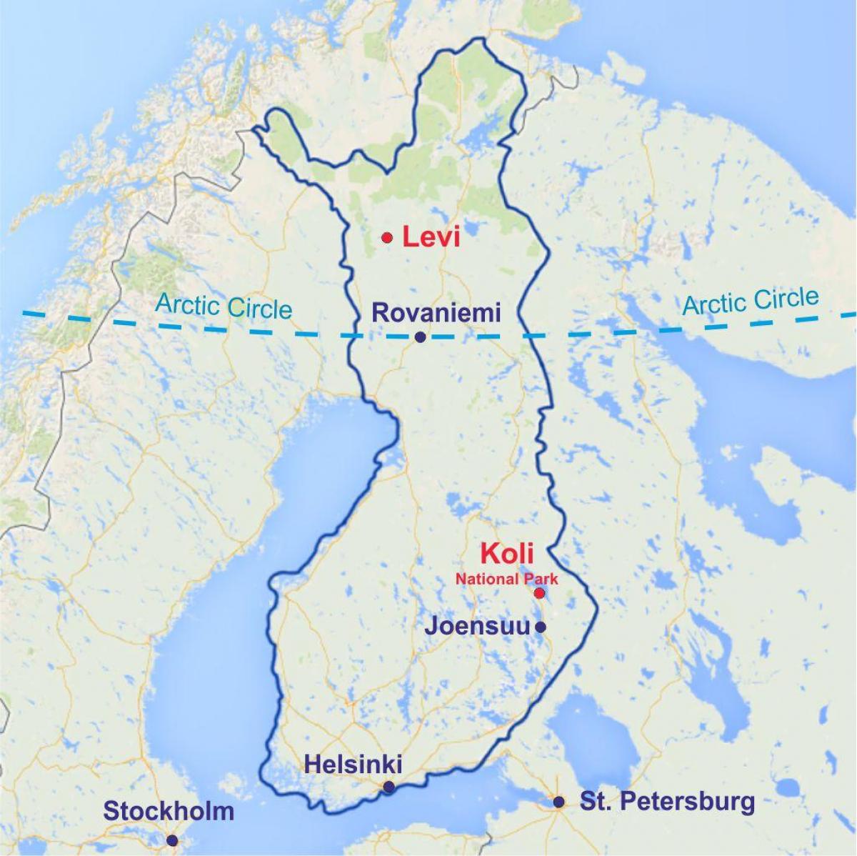 Финлянд леви газрын зураг
