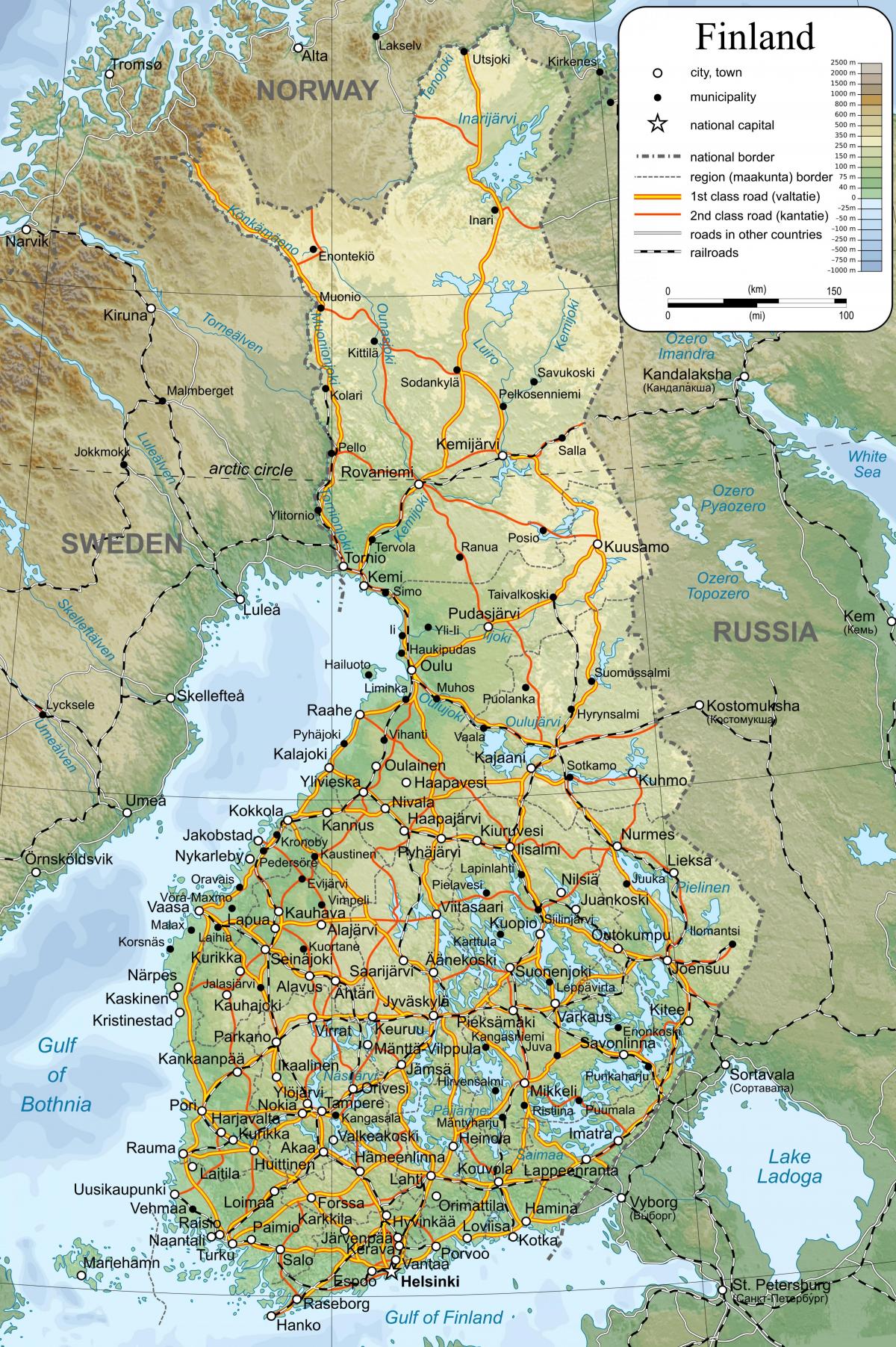 Зураг нарийвчилсан газрын зураг Финлянд