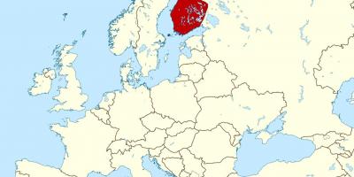 Дэлхийн газрын зураг харагдаж байгаа Финлянд