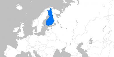 Финлянд газрын зураг дээр европын